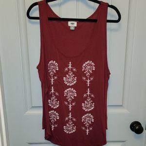 Old Navy floral red tank top